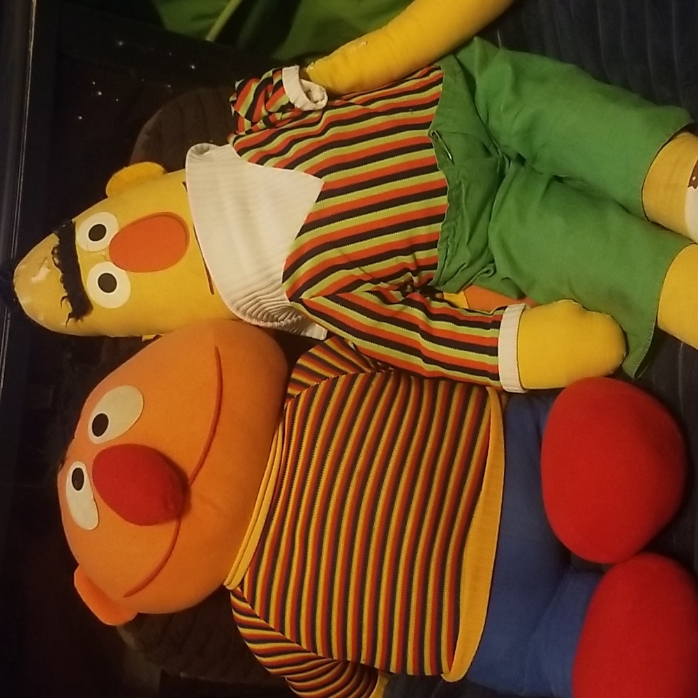 Stuffed sesame street bert and ernie